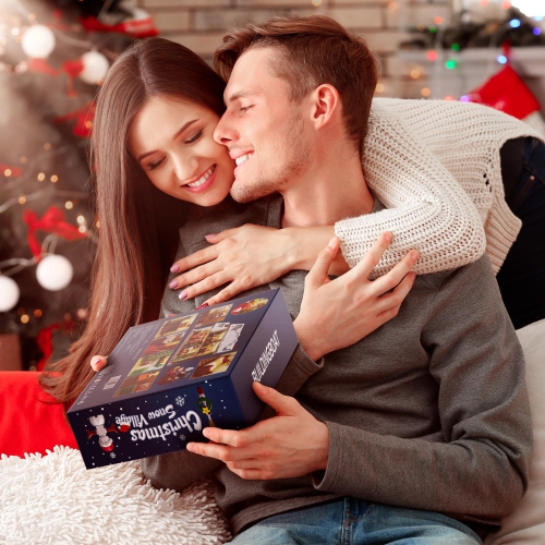 Christmas Holiday House Building Set,LED DIY Christmas Holiday Snow Village,Christmas House,Compatible with Lego,Gifts f