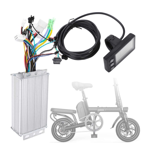 E-Bike Brushless Controller, Waterproof LCD Display Panel Electric Bicycle Scooter Motor Controller Kit, Motor Brushless