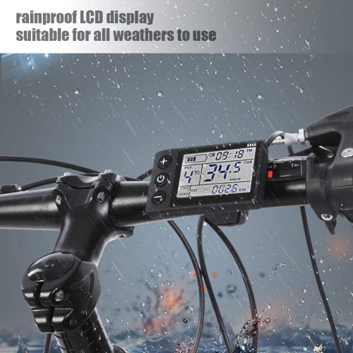 E-Bike Brushless Controller, Waterproof LCD Display Panel Electric Bicycle Scooter Motor Controller Kit, Motor Brushless