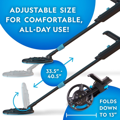 NATIONAL GEOGRAPHIC Starter Metal Detector Kit for Kids - Kids Metal Detector with 18.8 cm Waterproof Metal Detector Coi