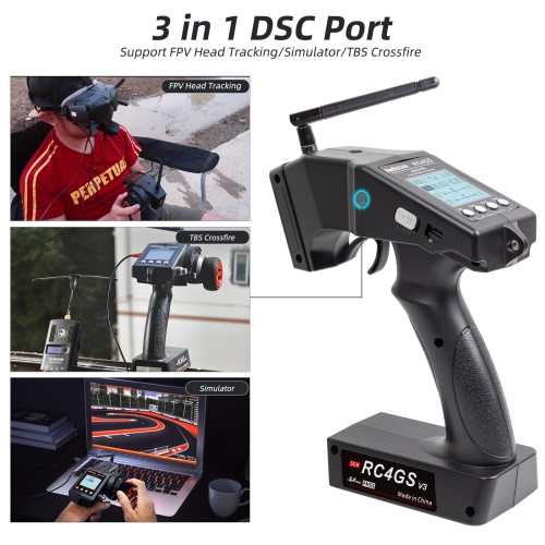 Radiolink RC4GS V3 5 Channels 2.4GHz RC Transmitter and R6FG Gyro Receiver, 30 Models Memory Surface Remote Controller f