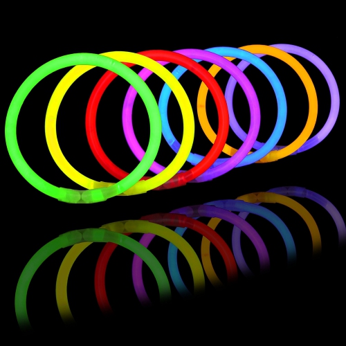 JOYIN 800 Pcs 8" Glowsticks, Bracelets Necklaces, Glow in the Dark Party Favors, Easter, Christmas, Halloween Supplies P