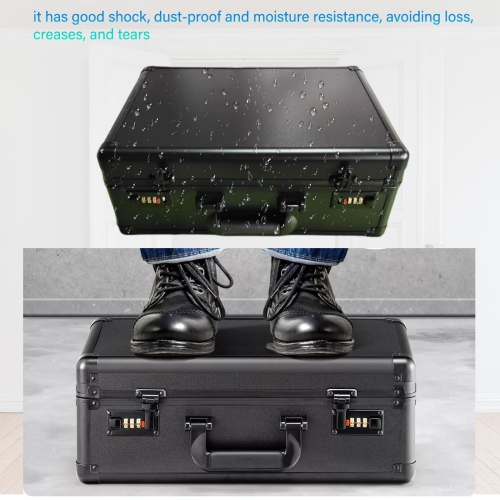 ASDJAKZP Graded Card Storage Box, 160+ 4 Row Graded Card Case with Handle, Psa Slab Case with Foam Interior, Lockable Pr