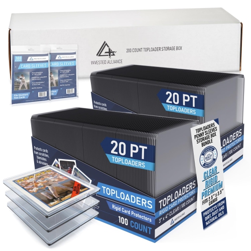 Premium Top Loaders for Cards | Hard Top Loader Trading Card Sleeves. Sports and Baseball Card Sleeves Hard Plastic. Cle