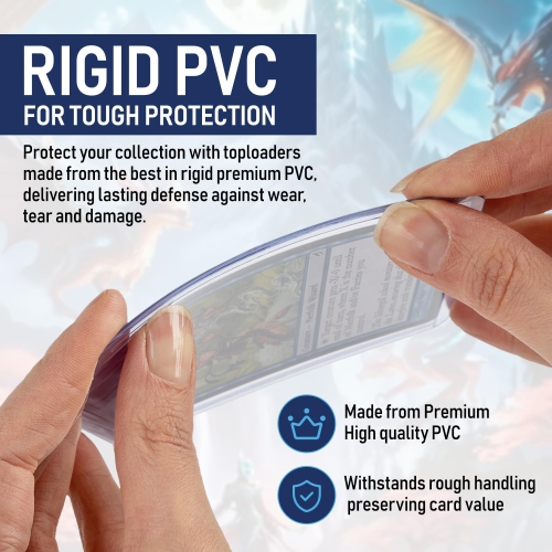 Premium Top Loaders for Cards | Hard Top Loader Trading Card Sleeves. Sports and Baseball Card Sleeves Hard Plastic. Cle