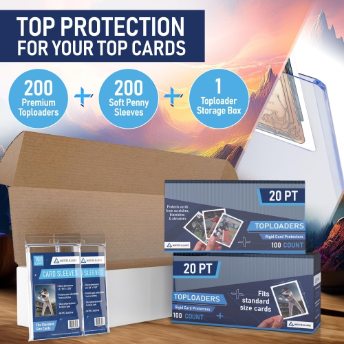 Premium Top Loaders for Cards | Hard Top Loader Trading Card Sleeves. Sports and Baseball Card Sleeves Hard Plastic. Cle