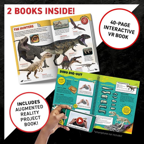 Professor Maxwell's VR Dinosaurs - Virtual Reality Kids Science Kit, Book and Interactive STEM Learning Activity Set (Ne