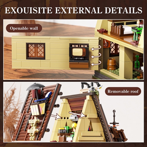 Gravity House Building Sets,Mystery House Building Toys,Compatible with Lego,Collectible & Buildable Fun Model Toys, Col