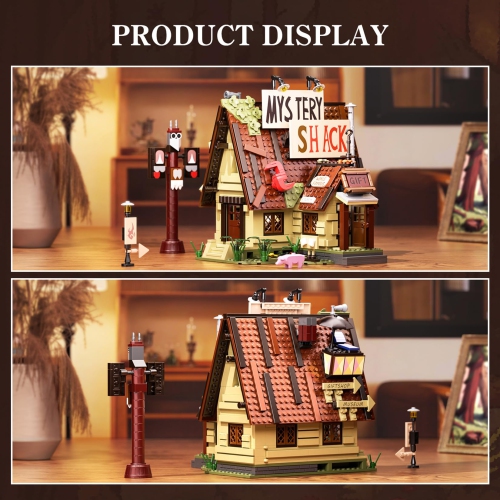 Gravity House Building Sets,Mystery House Building Toys,Compatible with Lego,Collectible & Buildable Fun Model Toys, Col