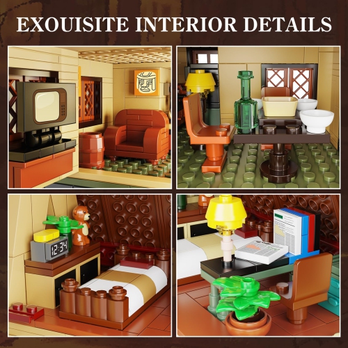 Gravity House Building Sets,Mystery House Building Toys,Compatible with Lego,Collectible & Buildable Fun Model Toys, Col