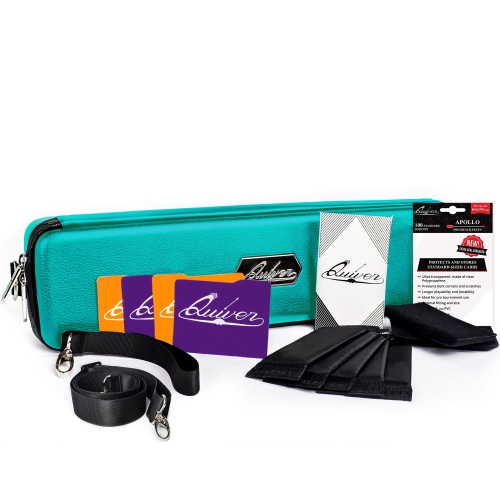 Quiver Teal Card Carrying Case - MTG Deck Box Card Storage Case Compatible with Magic: The Gathering, Cards Against Huma