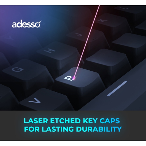 Adesso EasyTouch 1100 Mechanical Keyboard – RGB, Wired/Wireless/Bluetooth, 88-Key, Hot-Swappable, QMK/VIA, Copilot Key