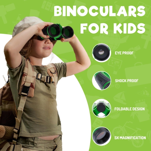 GINMIC Kids Explorer Kit & Bug Catching Kit, 16 Pcs Outdoor Exploration Kit for Kids Camping with Binoculars, Adventure,
