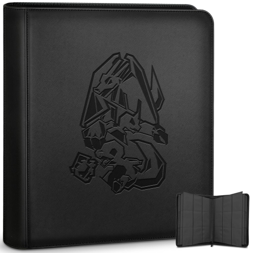 Douper Toploader Binder, Oversized 9 Pocket 252 Top loaders Holder with Side-Loading Sleeves for Trading Cards in 3" x 4