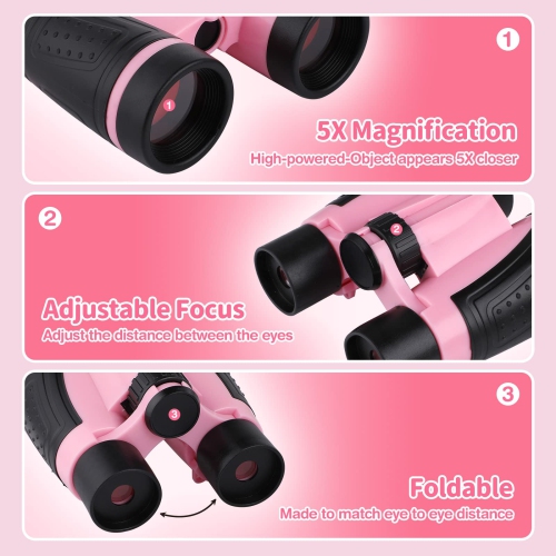 GIFTINBOX Outdoor Explorer Kit & Bug Catcher Kit for Kids with Hat, Binocular, Butterfly Net, Whistle with Compass, Magn