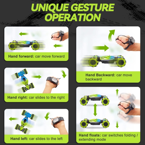 Dysaim Gesture RC Car Hand Controlled Stunt Car for 6-12 yr Boys Girls, 2.4GHz Remote Control Gesture Sensor Toy Cars Dr