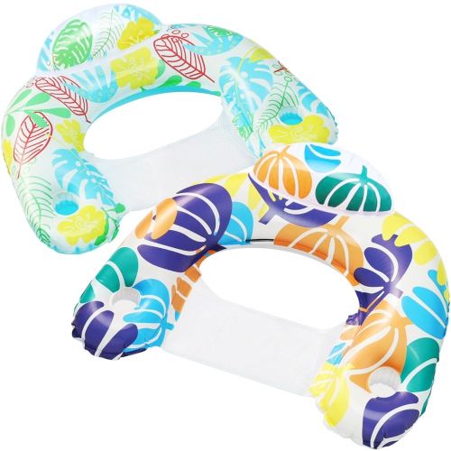 ANNIL?2 Pack? Inflatable Pool Floaties Lounger,Water Leisure Inflatable Floating Chair with Pool Floating Tube Armchair