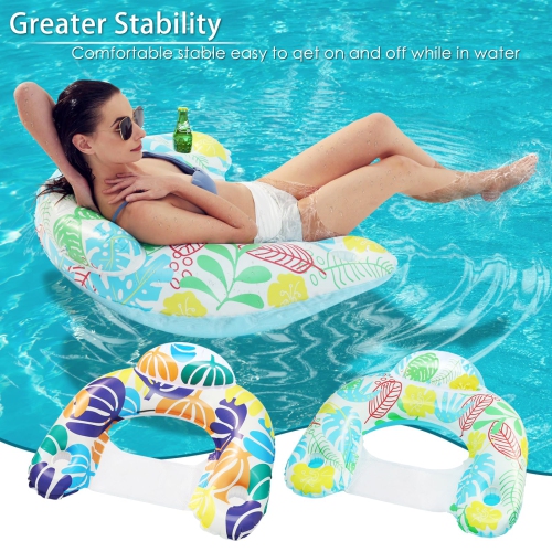 ANNIL?2 Pack? Inflatable Pool Floaties Lounger,Water Leisure Inflatable Floating Chair with Pool Floating Tube Armchair