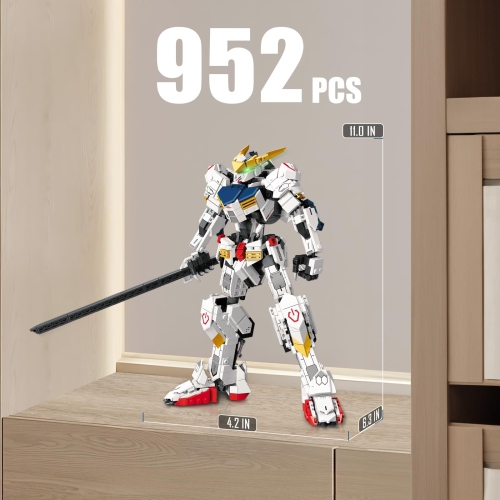 HIGH GODO Transforming Robot Building Set for Adults, 2 in 1 City Warrior Mech & Fighter Jet Building Toy Model, 952 Pcs