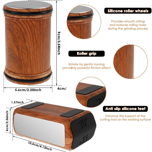 Affûteur de couteaux à roulettes, aiguiseur de couteaux, aiguisoir à couteaux, aiguise à 15-20 degrés, coupe-gobelet roulante