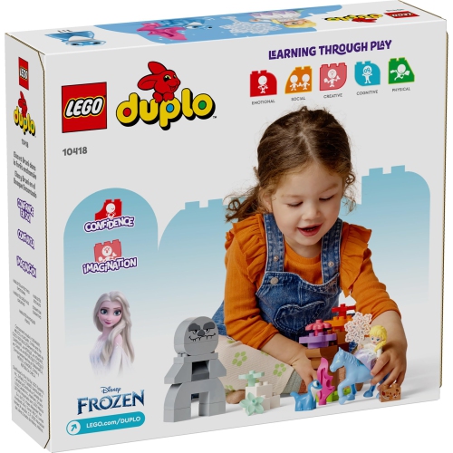 LEGO DUPLO Disney Elsa & Bruni in The Enchanted Forest Frozen Toy - Disney Princess Building Set for Toddlers with Elsa
