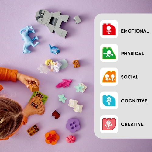 LEGO DUPLO Disney Elsa & Bruni in The Enchanted Forest Frozen Toy - Disney Princess Building Set for Toddlers with Elsa