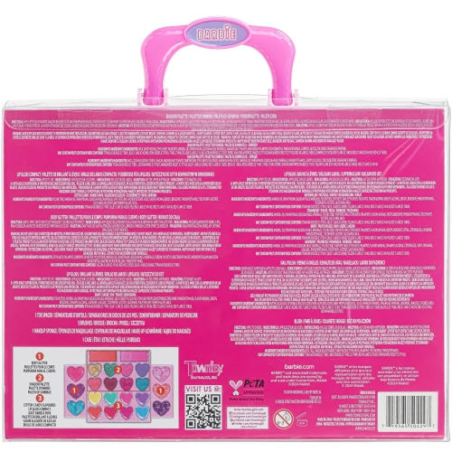 Barbie Van Makeup Kit for Girls, Real Washable Toy Makeup Set, Barbie Gift, Play Makeup and Pretend Play Toys Ages 6 7 8