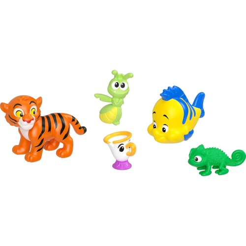 Mattel Disney Princess & Friends Set with 5 Posable Small Dolls in Removable Skirts or Pants & 5 Friend Figures, Inspire