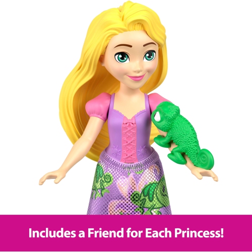 Mattel Disney Princess & Friends Set with 5 Posable Small Dolls in Removable Skirts or Pants & 5 Friend Figures, Inspire
