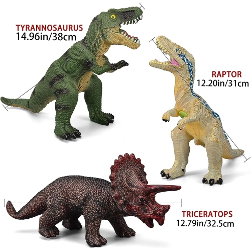 Gzsbaby 6 Piece Jumbo Dinosaur Toys for Kids and Toddlers 3-5, Large Soft Figures for Dinosaur Lovers - Perfect Party Fa