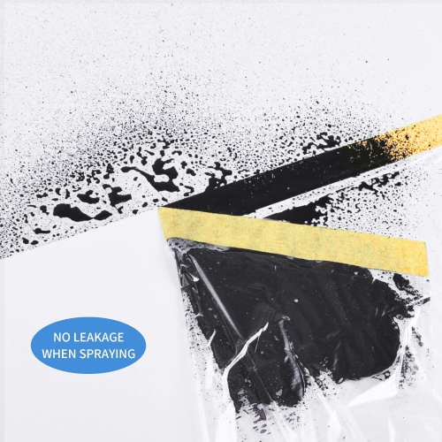 TAPEBEAR Painters Tape and Masking Film 9feet x 90feet(2600mmx 27m), Plastic Cover for Painting, Tape and Drape, Pre-Tap