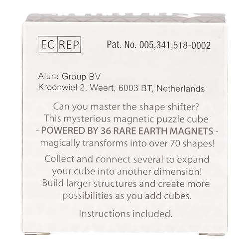 SHASHIBO Shape Shifting Box - Award-Winning, Patented Fidget Box w/ 36 Rare Earth Magnets - Transforms Into Over 70 Shap