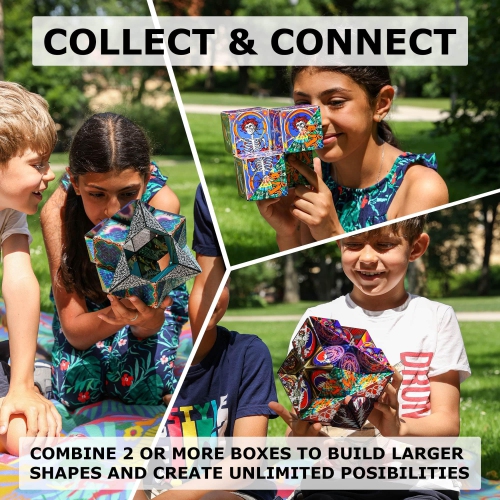 SHASHIBO Shape Shifting Box - Award-Winning, Patented Fidget Box w/ 36 Rare Earth Magnets - Transforms Into Over 70 Shap