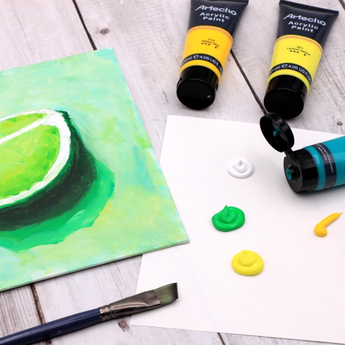 Artecho – Ensemble de peinture acrylique professionnelle, 20 tubes de couleurs primaires, peintures d'art pour peinture sur toile,