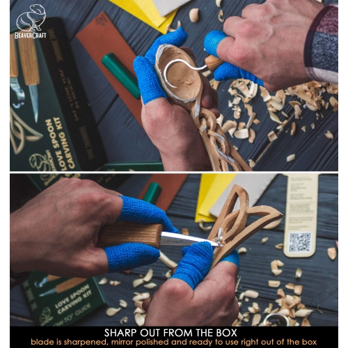 BeaverCraft, Wood Whittling Kit for Beginners DIY04 - Spoon Carving Kit - Wood Carving Whittling Hobby Kit for Adults an