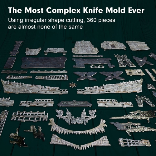 CubicFun 3D Puzzles for Adults Crafts for Adults Gifts for Men Women Green LED Flying Dutchman 360 Pieces Pirate Ship Fa