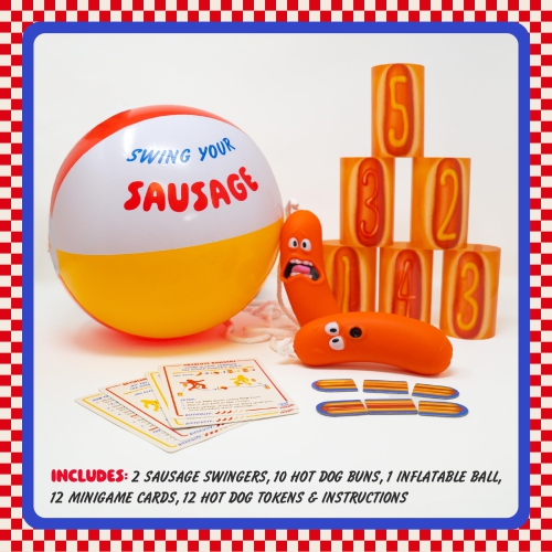Swing Your Sausage - Fun Family Party Games for Groups - Indoor Games for Adults and Kids - Party Games for Family Gathe