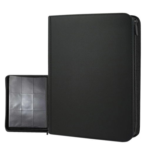 Card Binder 9 Pocket Premium PU Card Folder Card Holder 540 Double Sided Pockets With Zip for Standard Size Cards Collec