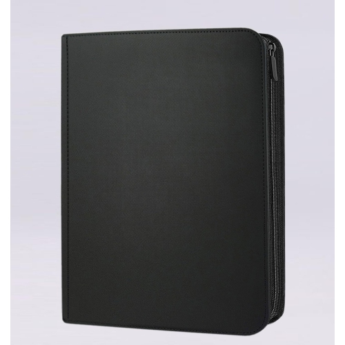 Card Binder 9 Pocket Premium PU Card Folder Card Holder 540 Double Sided Pockets With Zip for Standard Size Cards Collec