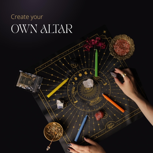 Lunar Whispers Large Witchcraft Kit 70 pcs - Premium Witch Kit for Beginners - Wiccan Supplies and Tools - Witch Stuff,