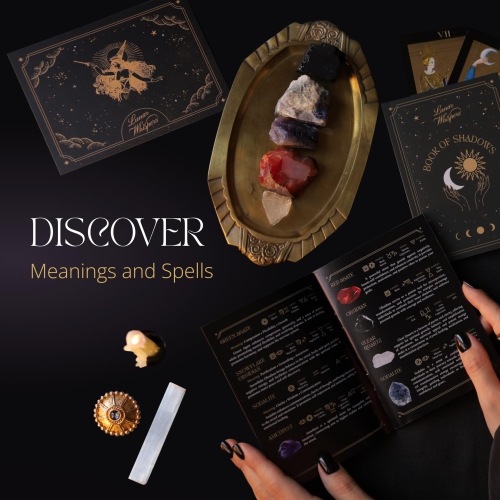 Lunar Whispers Large Witchcraft Kit 70 pcs - Premium Witch Kit for Beginners - Wiccan Supplies and Tools - Witch Stuff,