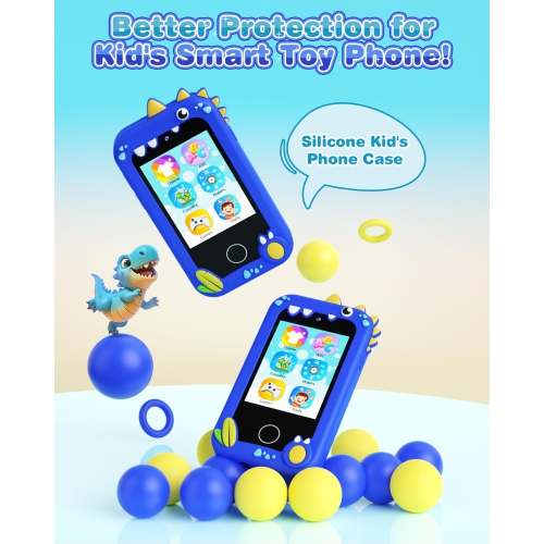 Toys for Boys Kids Phone Dinosaur Gift for Boys, Educational Learning Boys Toys with Camera Games Music Torch Function,