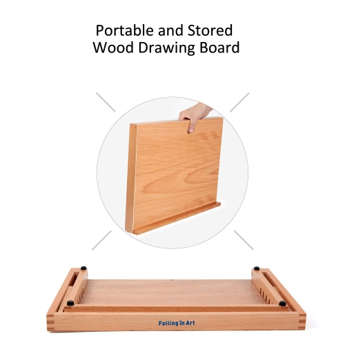 Drawing Tables & Boards, Falling in Art Adjustable Artist Painting and Display Easel, Wood Drafting Table Easel Drawing