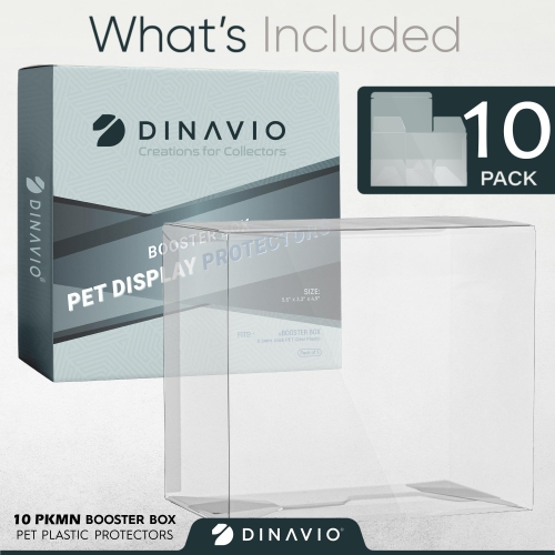 Dinavio Crafthouse PET Plastic PKMN Booster Box Protector - Booster Box Case Display Protectors - Compatible with Englis