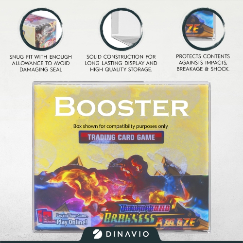 Dinavio Crafthouse PET Plastic PKMN Booster Box Protector - Booster Box Case Display Protectors - Compatible with Englis