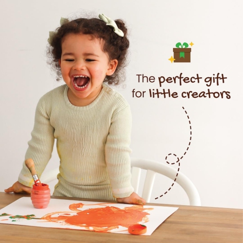 Honeysticks Non Toxic Finger Paint, Washable from Skin, Safe Finger Painting for Toddlers, Kids Ages