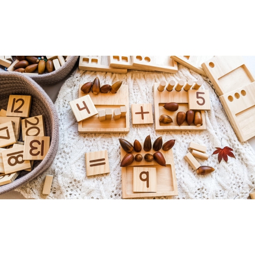 Counting Pegs Ten Frame Math Game - Number Peg Boards with Addition & Subtraction Flash Cards, A Number Learning Resourc