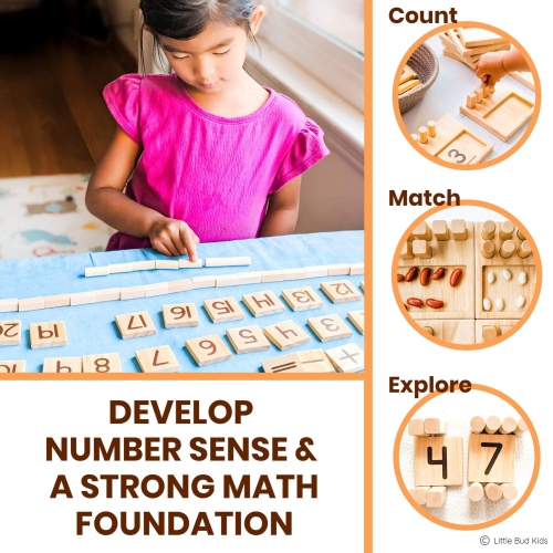 Counting Pegs Ten Frame Math Game - Number Peg Boards with Addition & Subtraction Flash Cards, A Number Learning Resourc