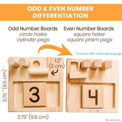 Counting Pegs Ten Frame Math Game - Number Peg Boards with Addition & Subtraction Flash Cards, A Number Learning Resourc