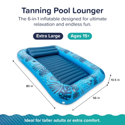 Aqua Inflatable Tanning Pool Lounger